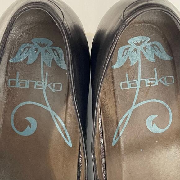 Dansko Ainsley Platform Mary Jane Comfort Clogs Leather Dark Brown Women’s sz 9 - Picture 11 of 13